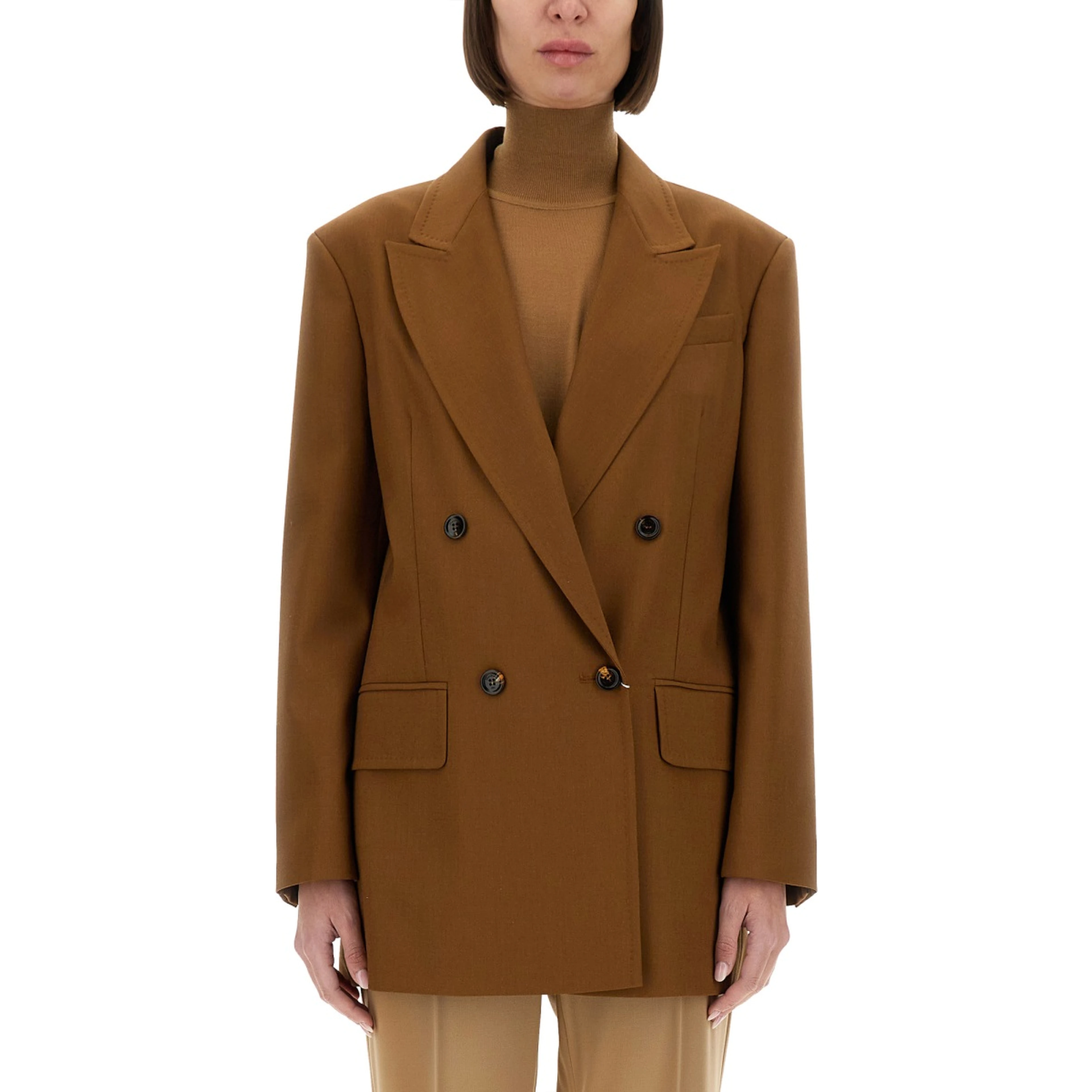 WOOL BLEND DOUBLE-BREASTED JACKET