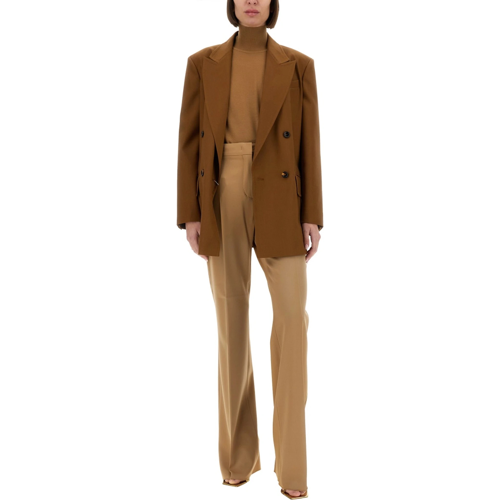 WOOL BLEND DOUBLE-BREASTED JACKET