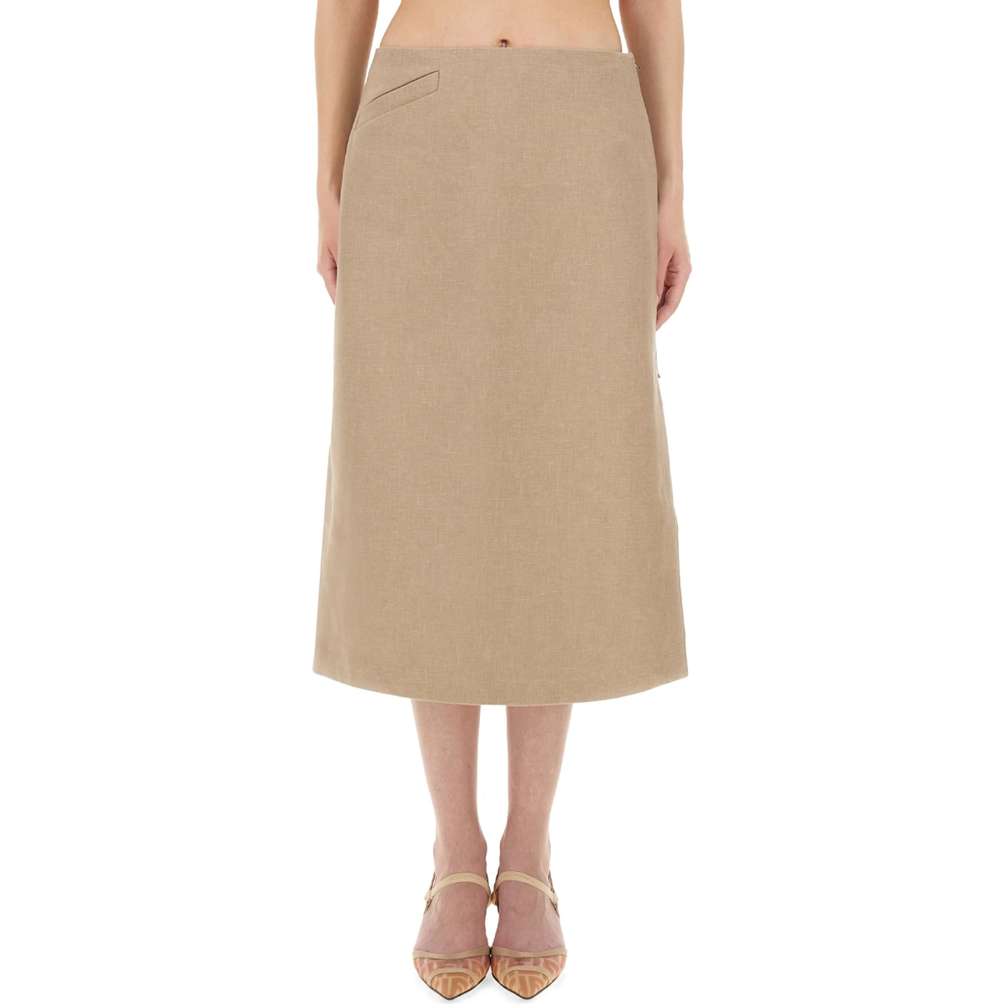 WAXED LINEN SKIRT
