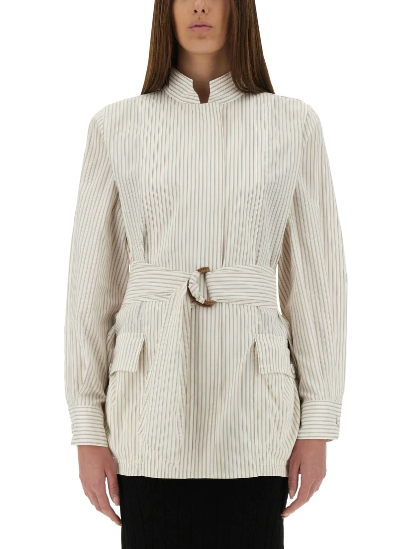 COTTON AND SILK BLOUSON