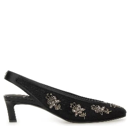 SLINGBACK WITH EMBROIDERY