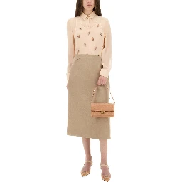 WAXED LINEN SKIRT