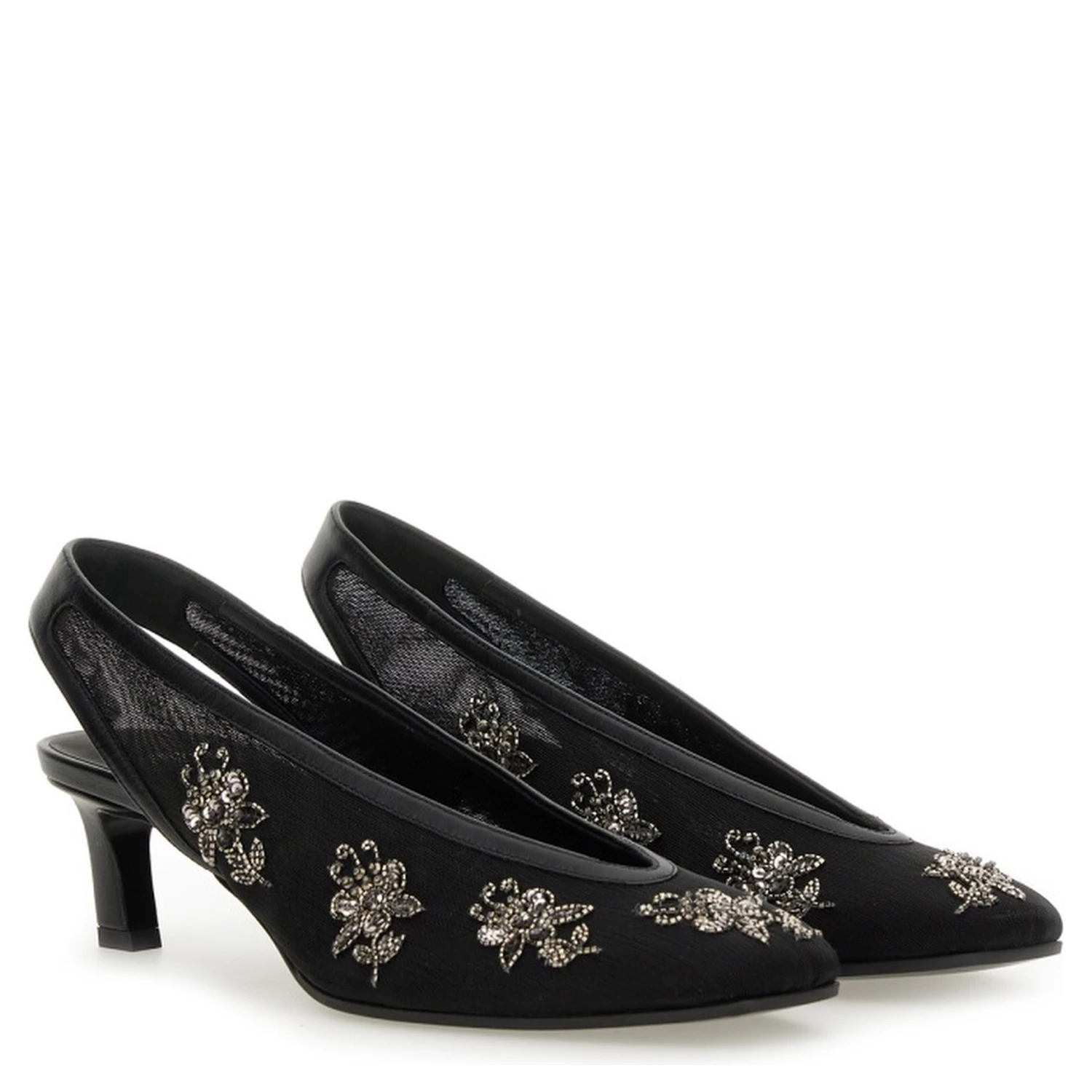 SLINGBACK WITH EMBROIDERY