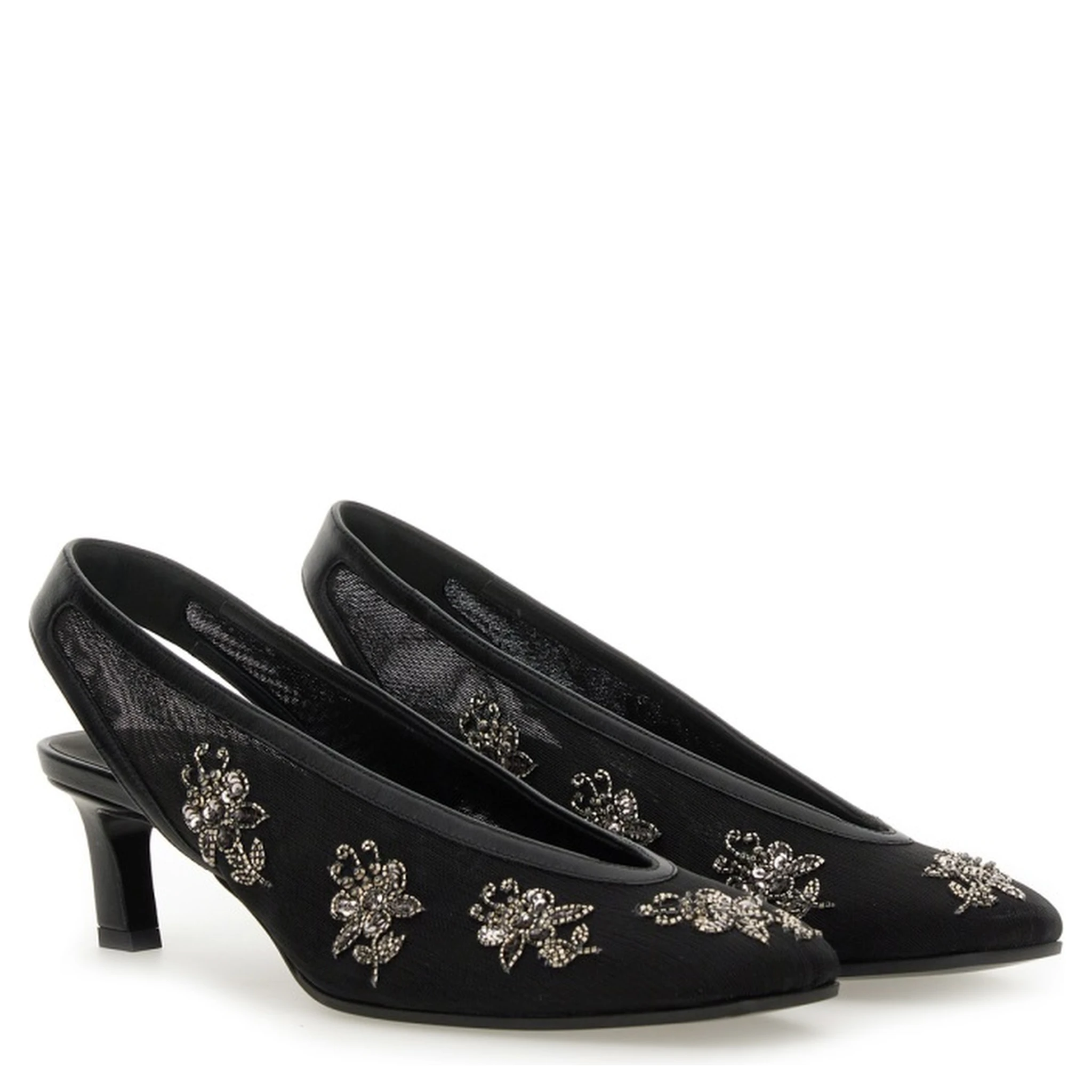 SLINGBACK WITH EMBROIDERY