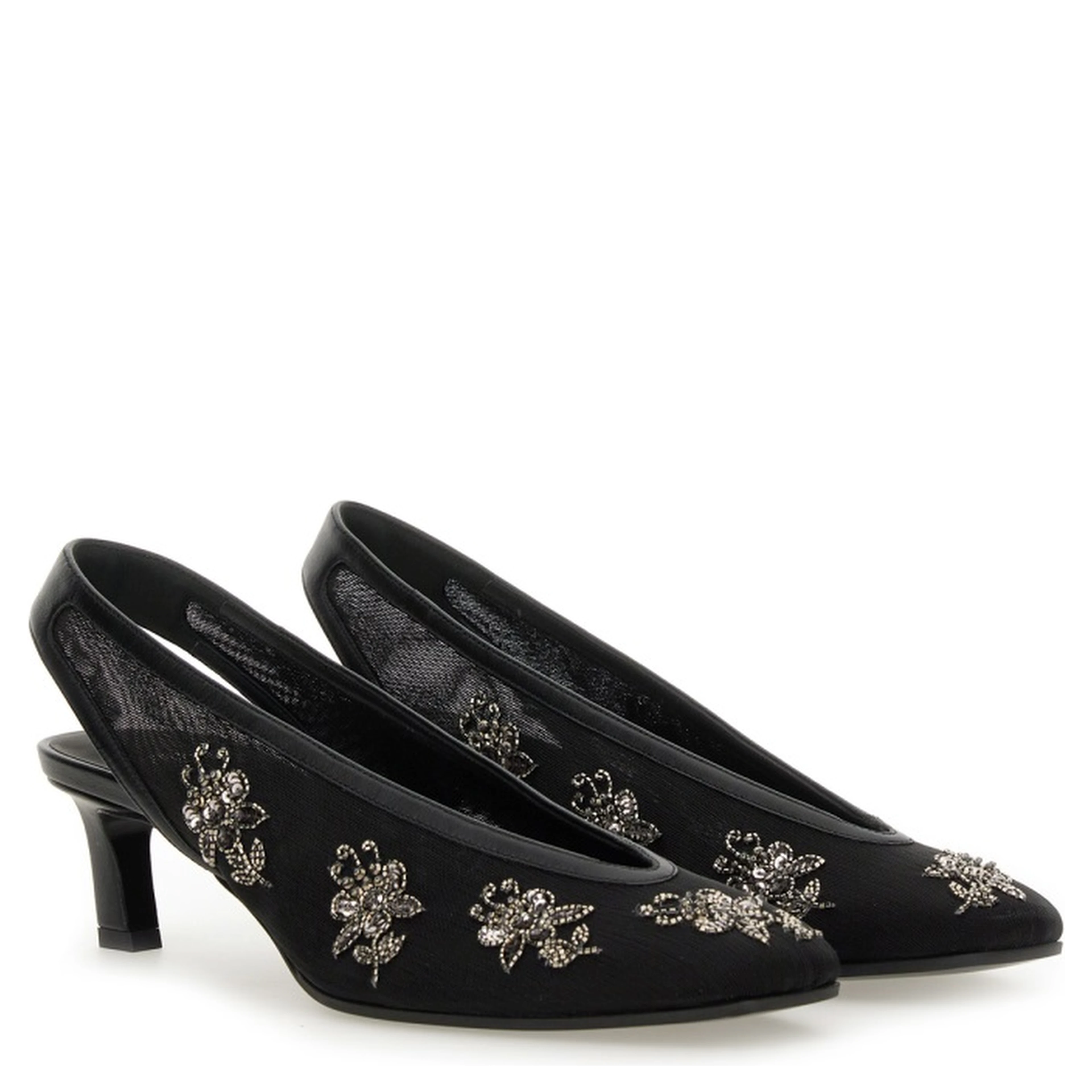 SLINGBACK WITH EMBROIDERY