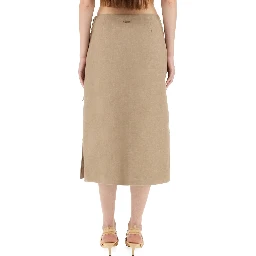 WAXED LINEN SKIRT
