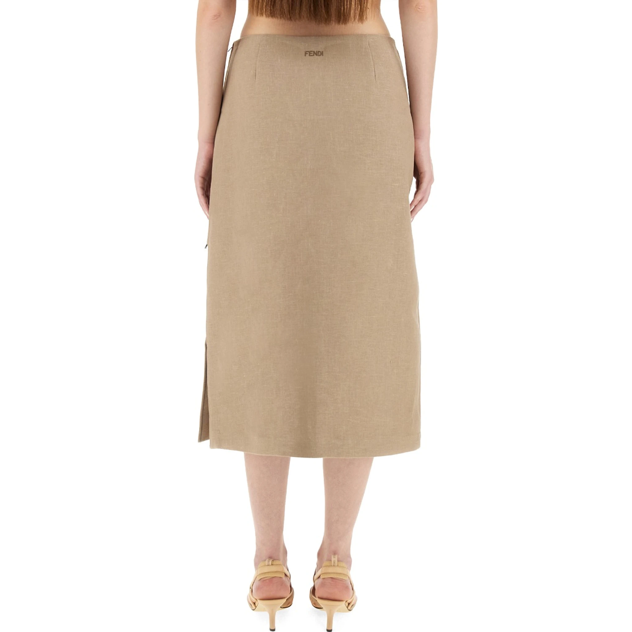 WAXED LINEN SKIRT