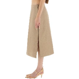 WAXED LINEN SKIRT