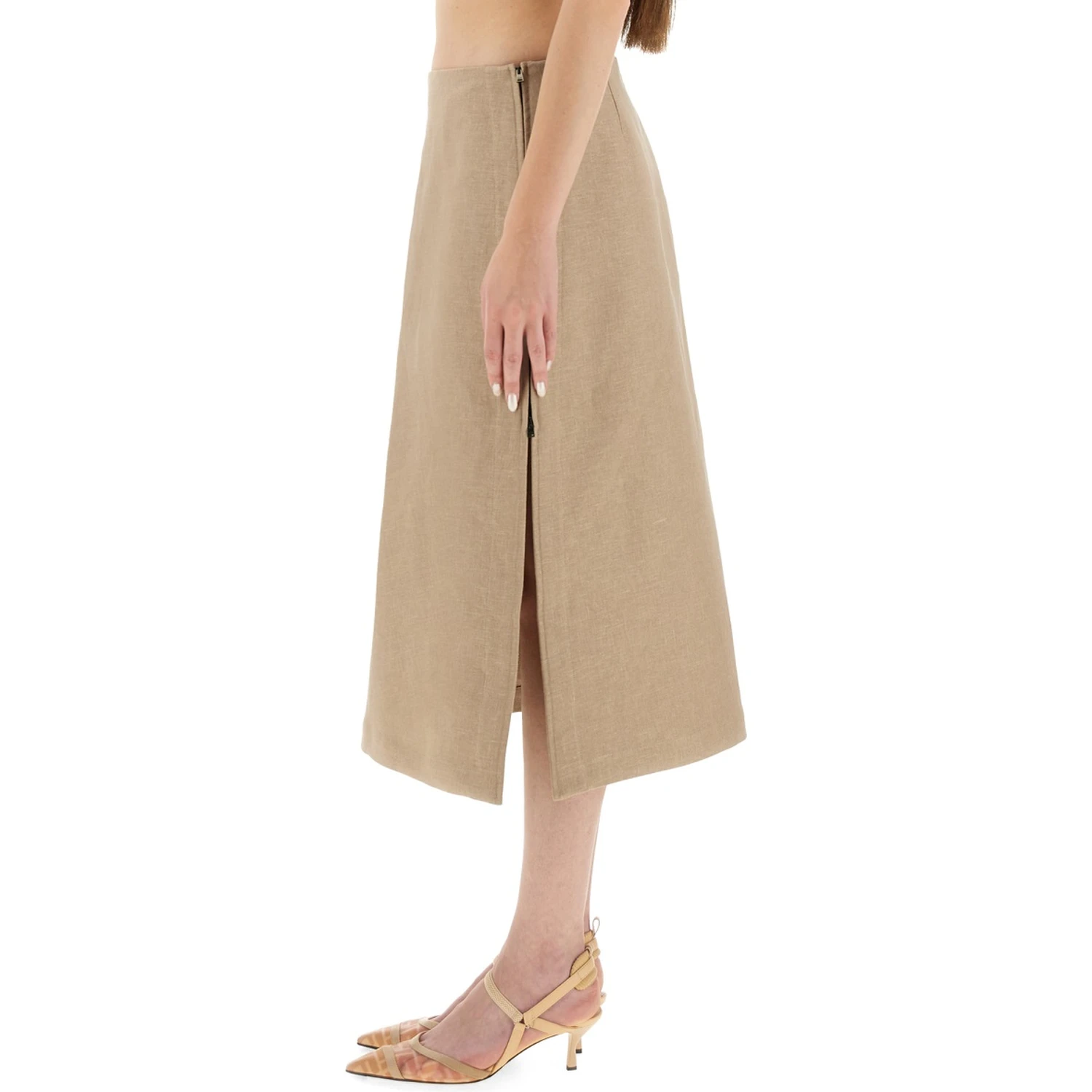 WAXED LINEN SKIRT