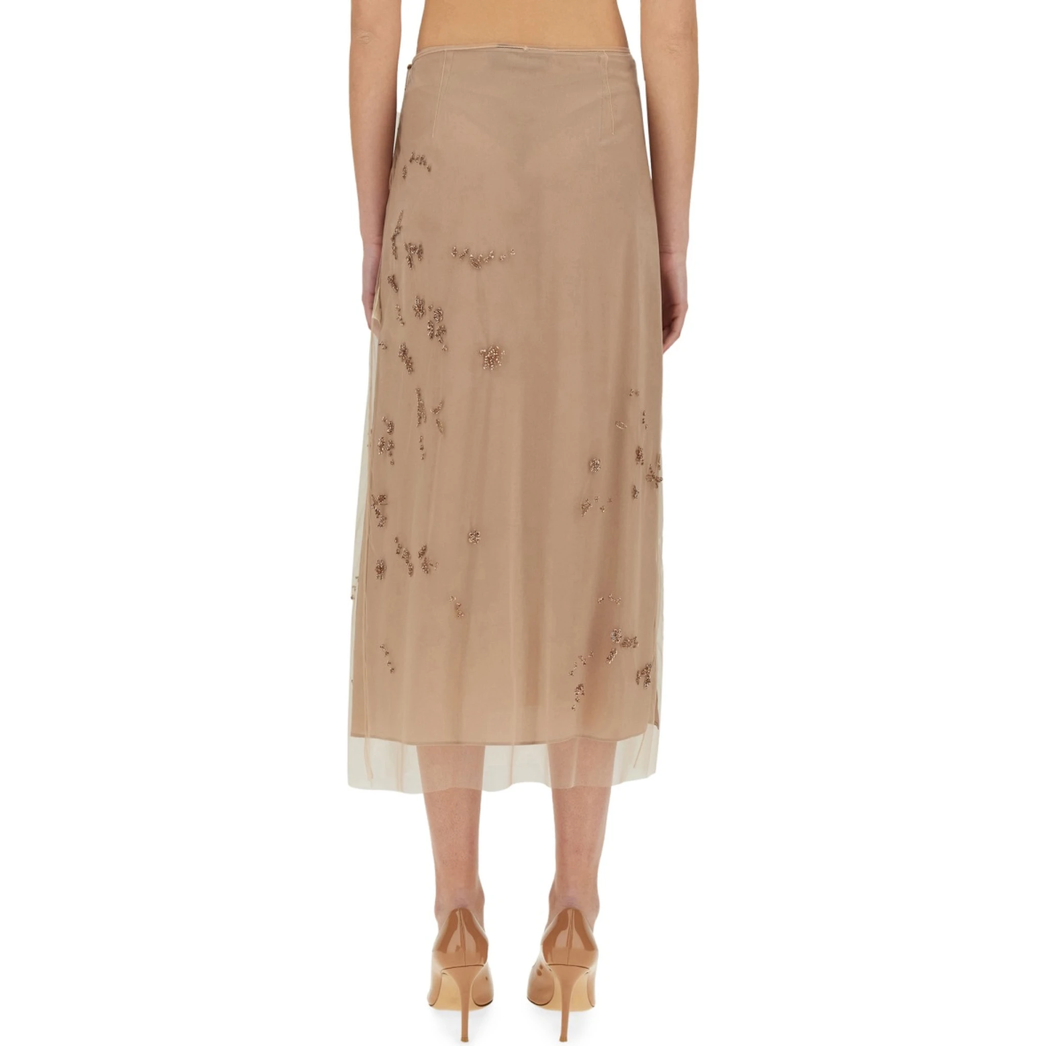 TULLE SKIRT WITH EMBROIDERY