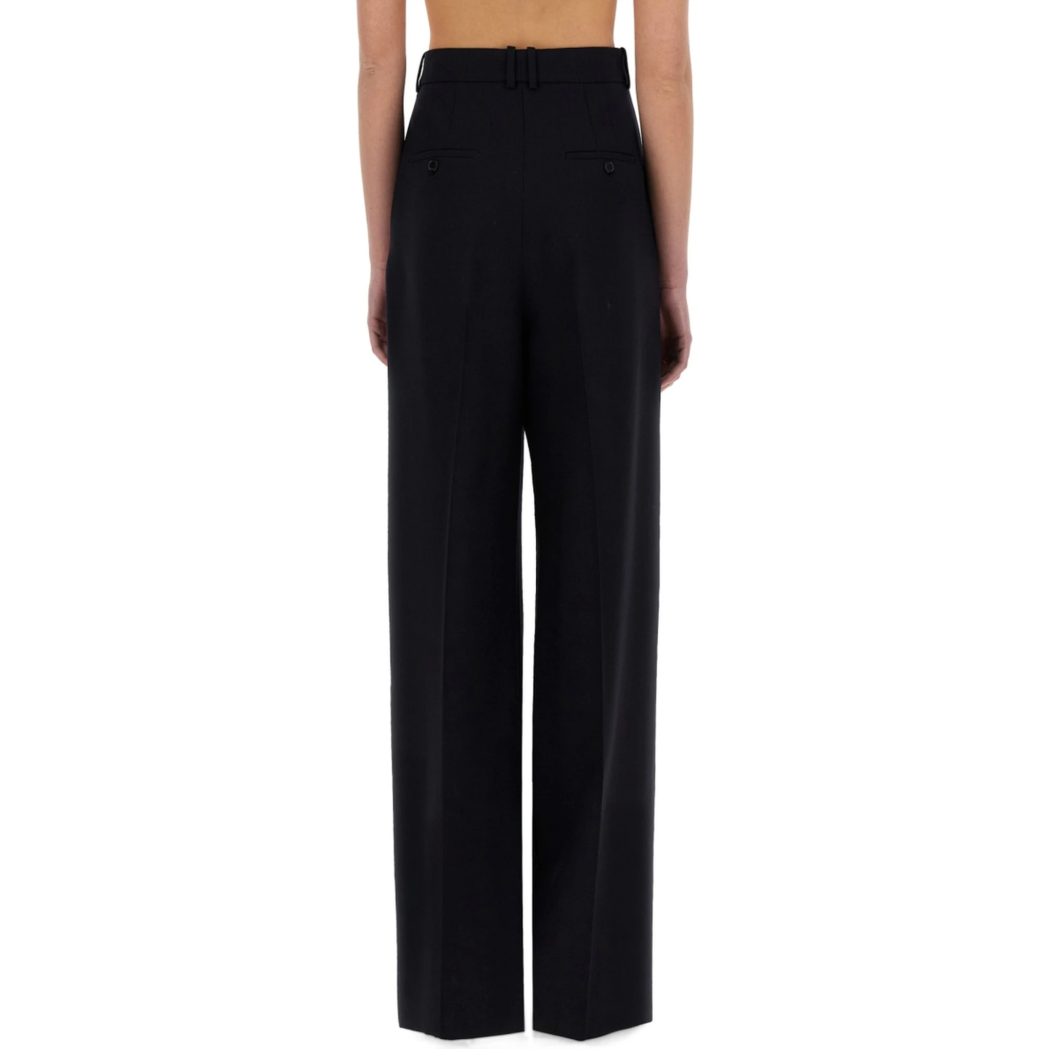 WIDE-LEG PANTS IN GRAIN DE POUDRE