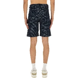 FF JACQUARD DENIM SHORTS