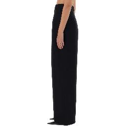 WIDE-LEG PANTS IN GRAIN DE POUDRE