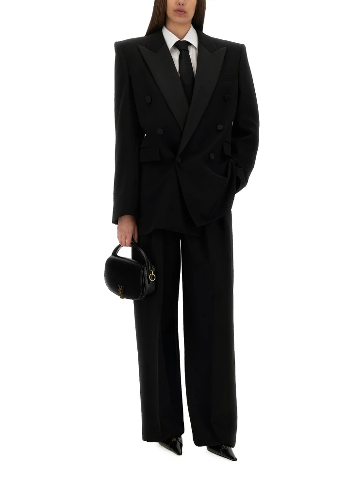 WIDE-LEG PANTS IN GRAIN DE POUDRE alternative