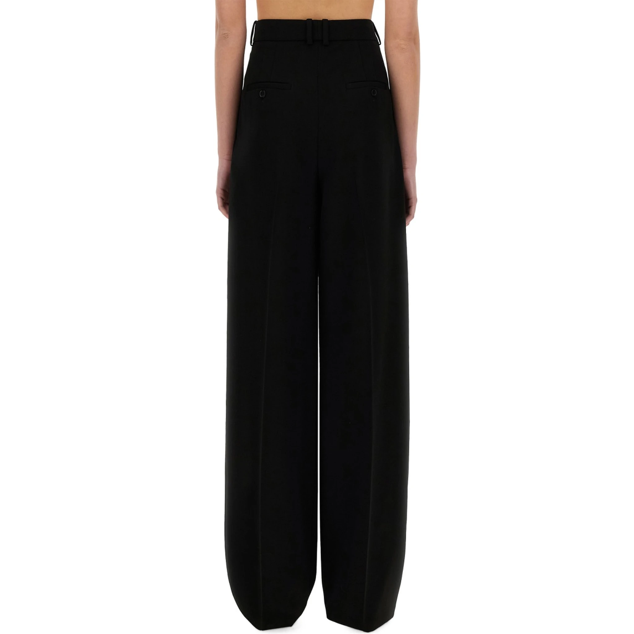 WIDE-LEG PANTS IN GRAIN DE POUDRE