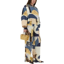 SILK BOMBER JACKET WITH PATCHWORK PRINT