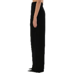 WIDE-LEG PANTS IN GRAIN DE POUDRE