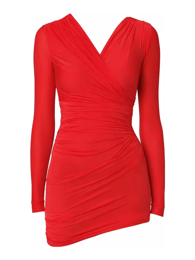 DRAPED MINI DRESS