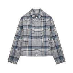 ZIPPERED "CHECK" SHIRT