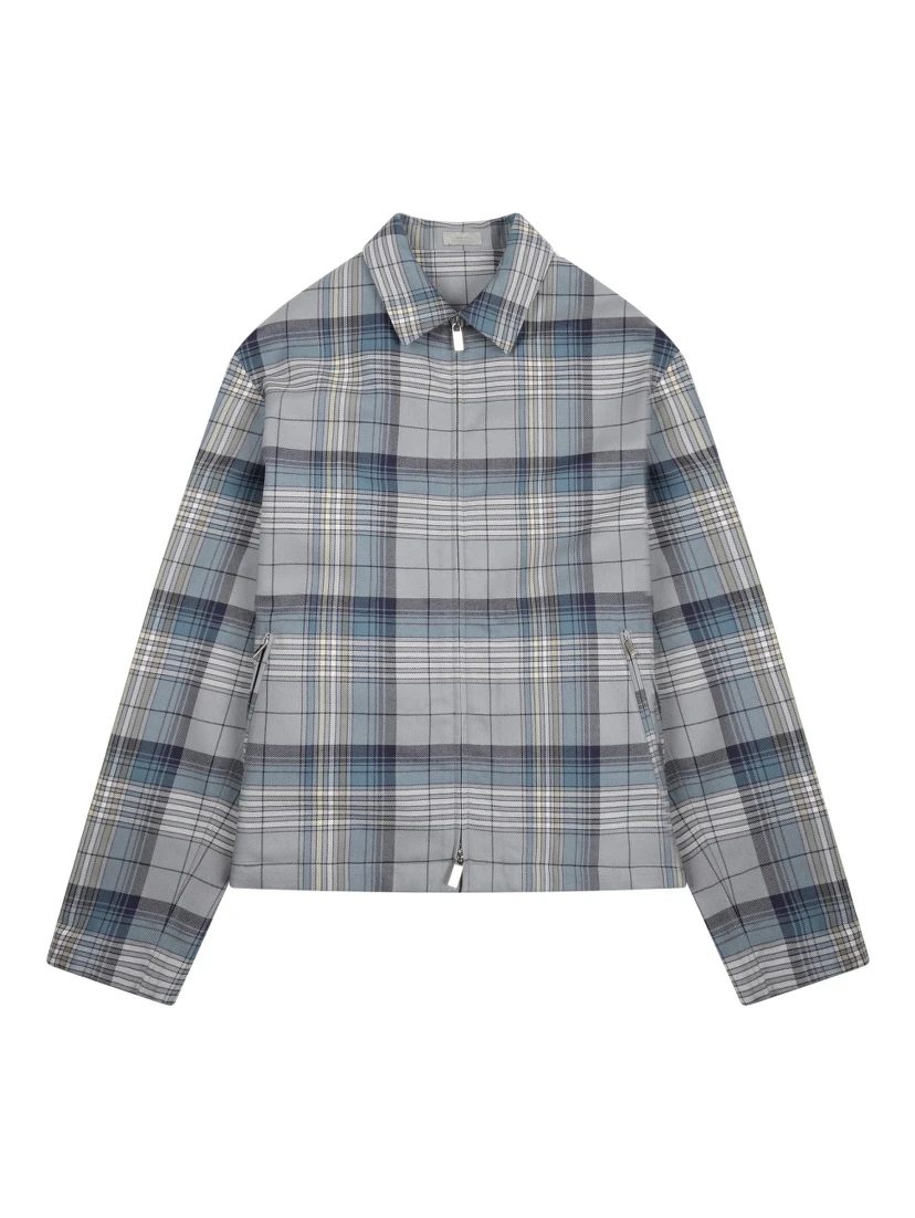 ZIPPERED "CHECK" SHIRT