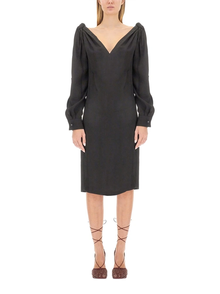 VISCOSE MIDI DRESS