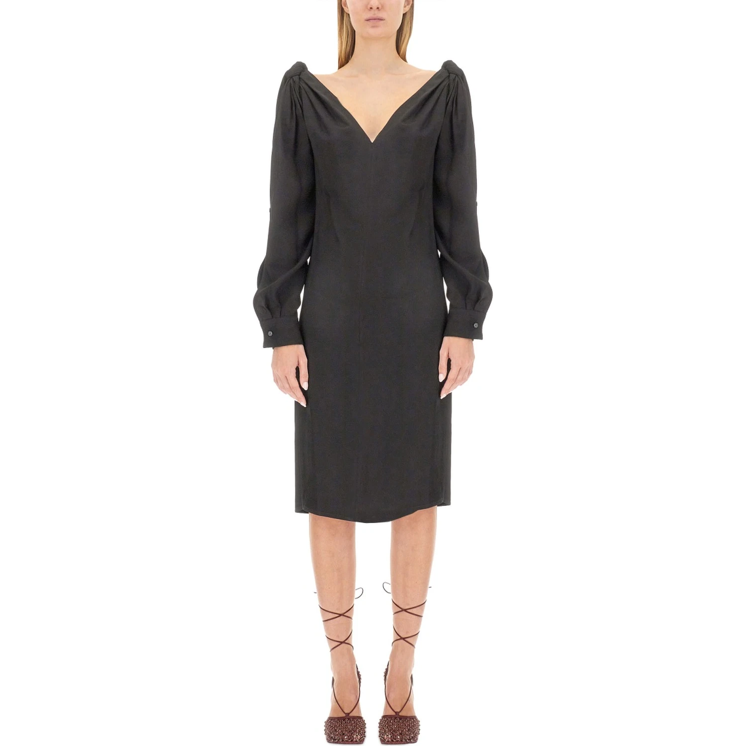 VISCOSE MIDI DRESS