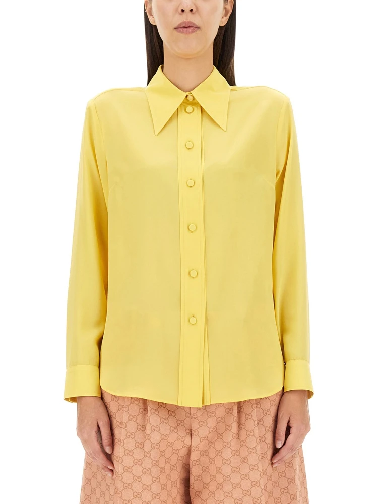 CREPE DE CHINE AND SILK SHIRT