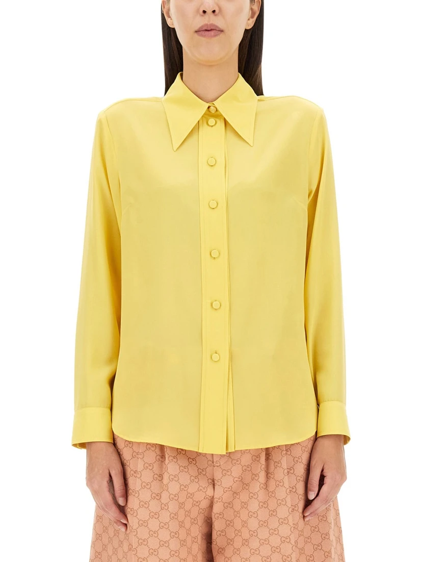 CREPE DE CHINE AND SILK SHIRT