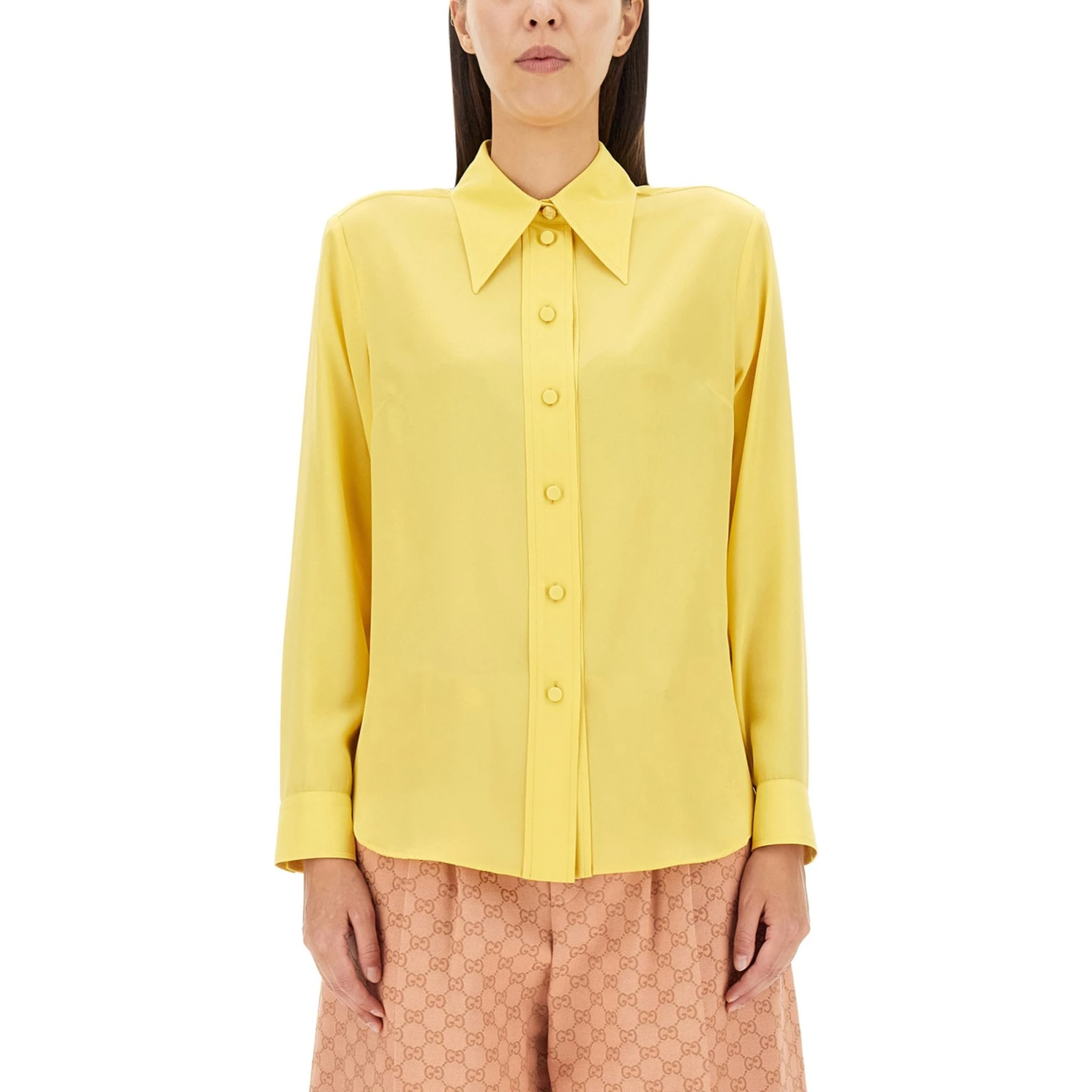 CREPE DE CHINE AND SILK SHIRT
