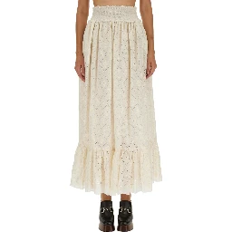 FLORAL BRODERIE ANGLAISE SKIRT