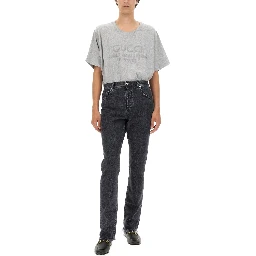 DENIM PANTS WITH LABEL