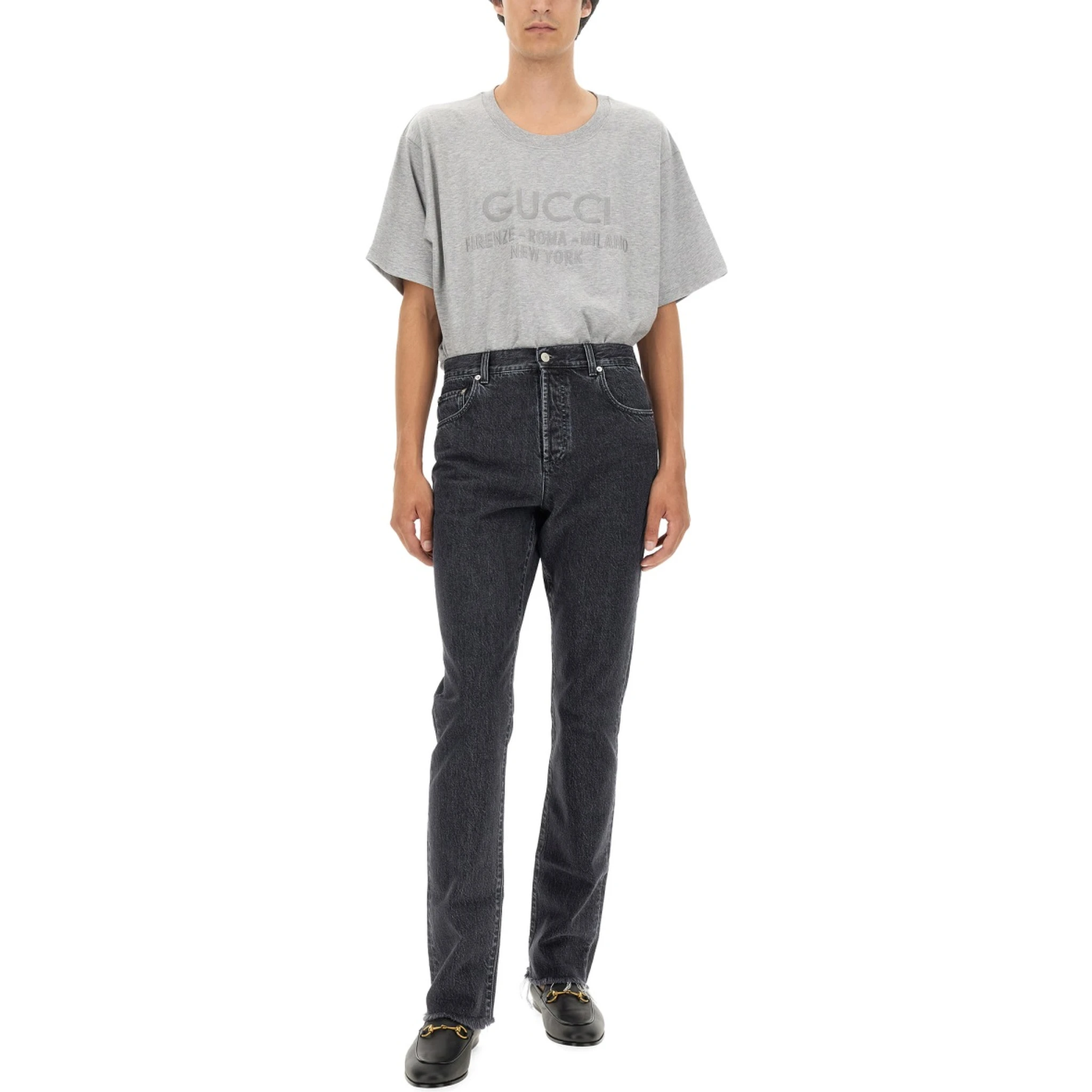 DENIM PANTS WITH LABEL