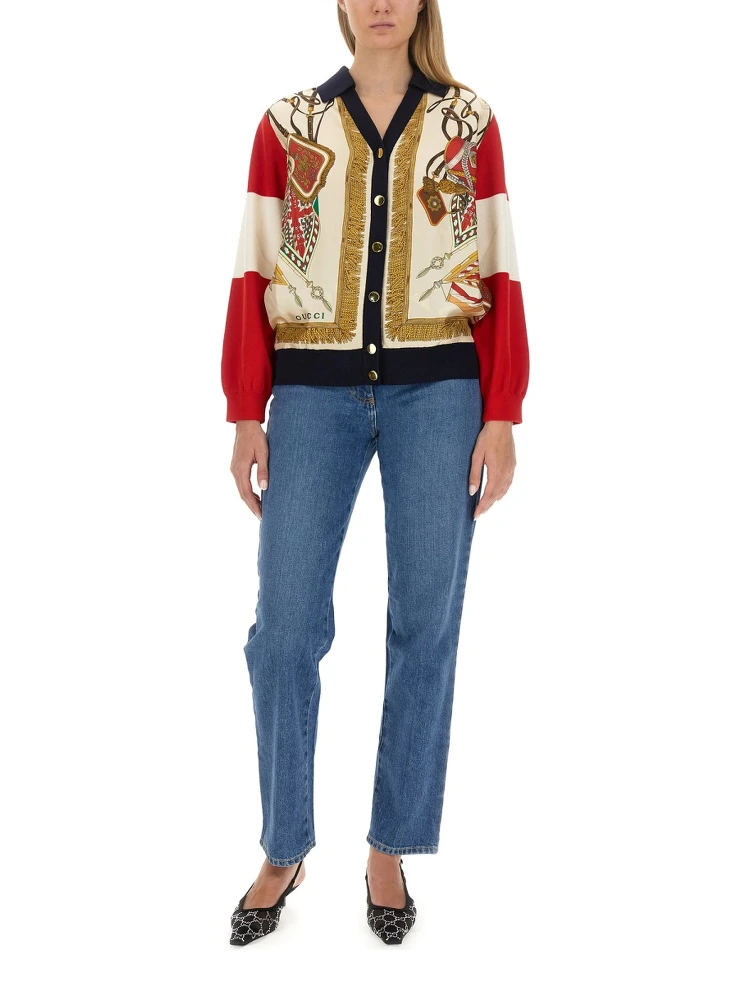 EXTRA FINE WOOL CARDIGAN WITH PRINT alternative