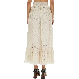 FLORAL BRODERIE ANGLAISE SKIRT