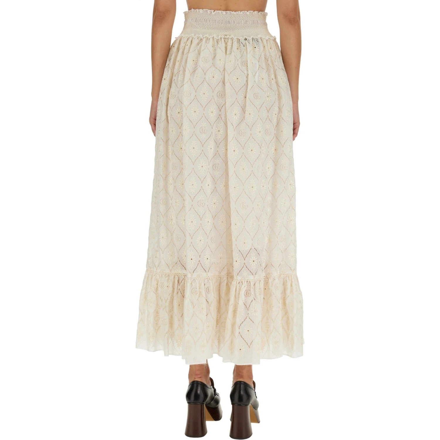 FLORAL BRODERIE ANGLAISE SKIRT