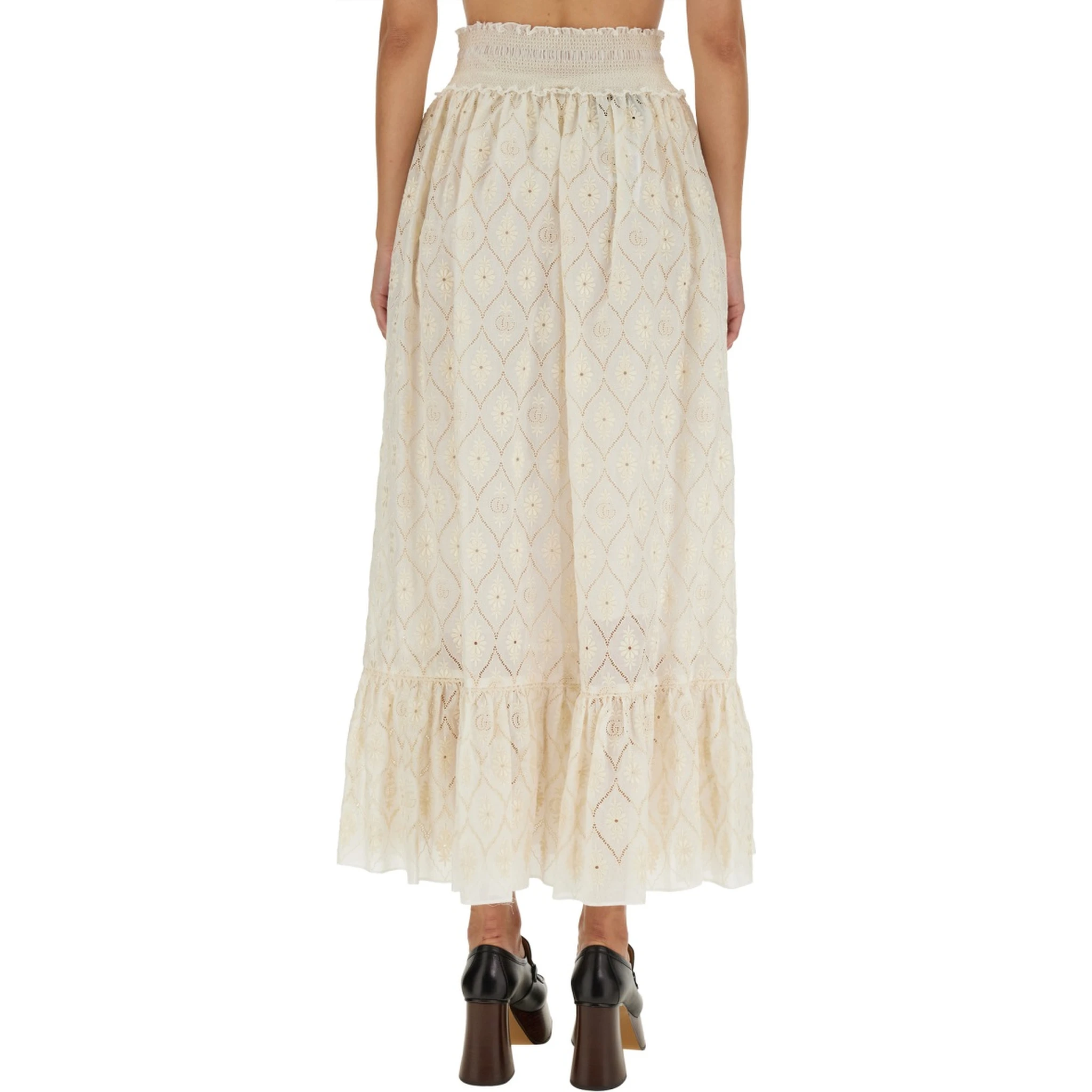 FLORAL BRODERIE ANGLAISE SKIRT