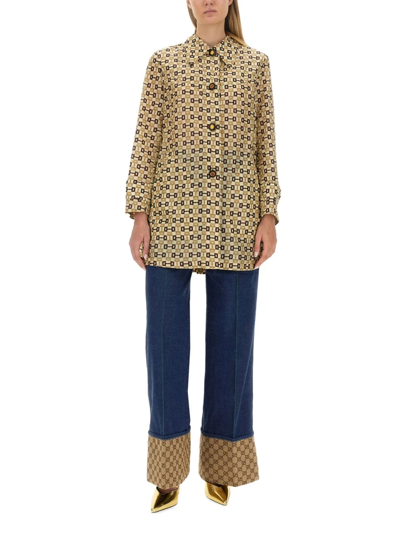 GUCCI HORSEBIT PRINT COAT