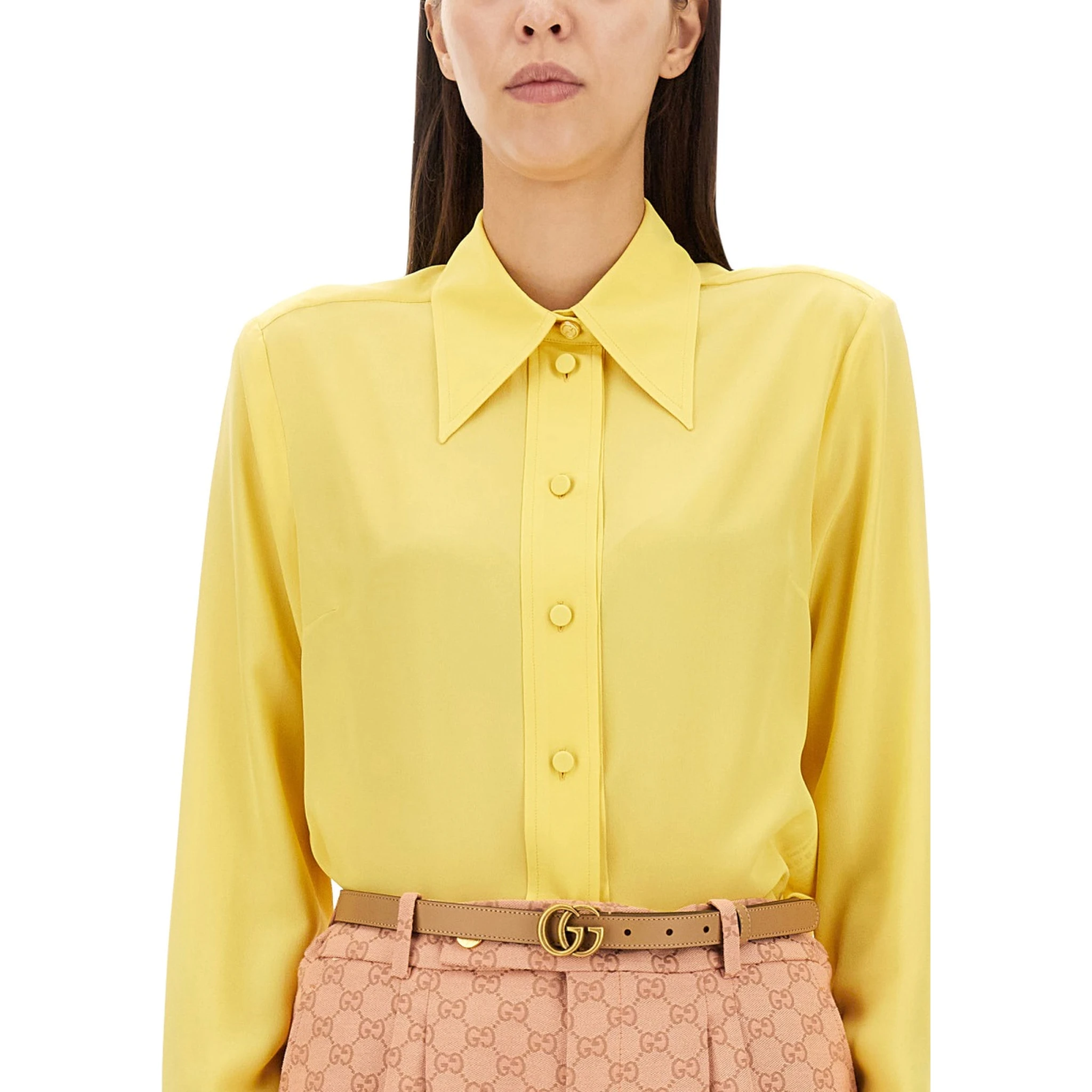 CREPE DE CHINE AND SILK SHIRT