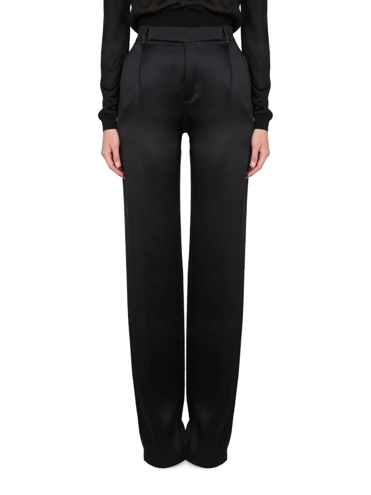 SATIN FLARED PANTS