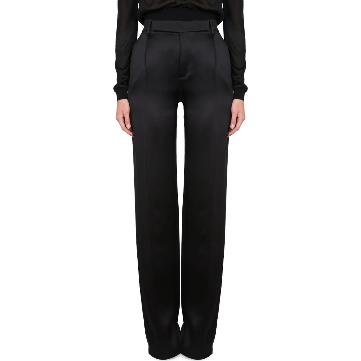 SATIN FLARED PANTS