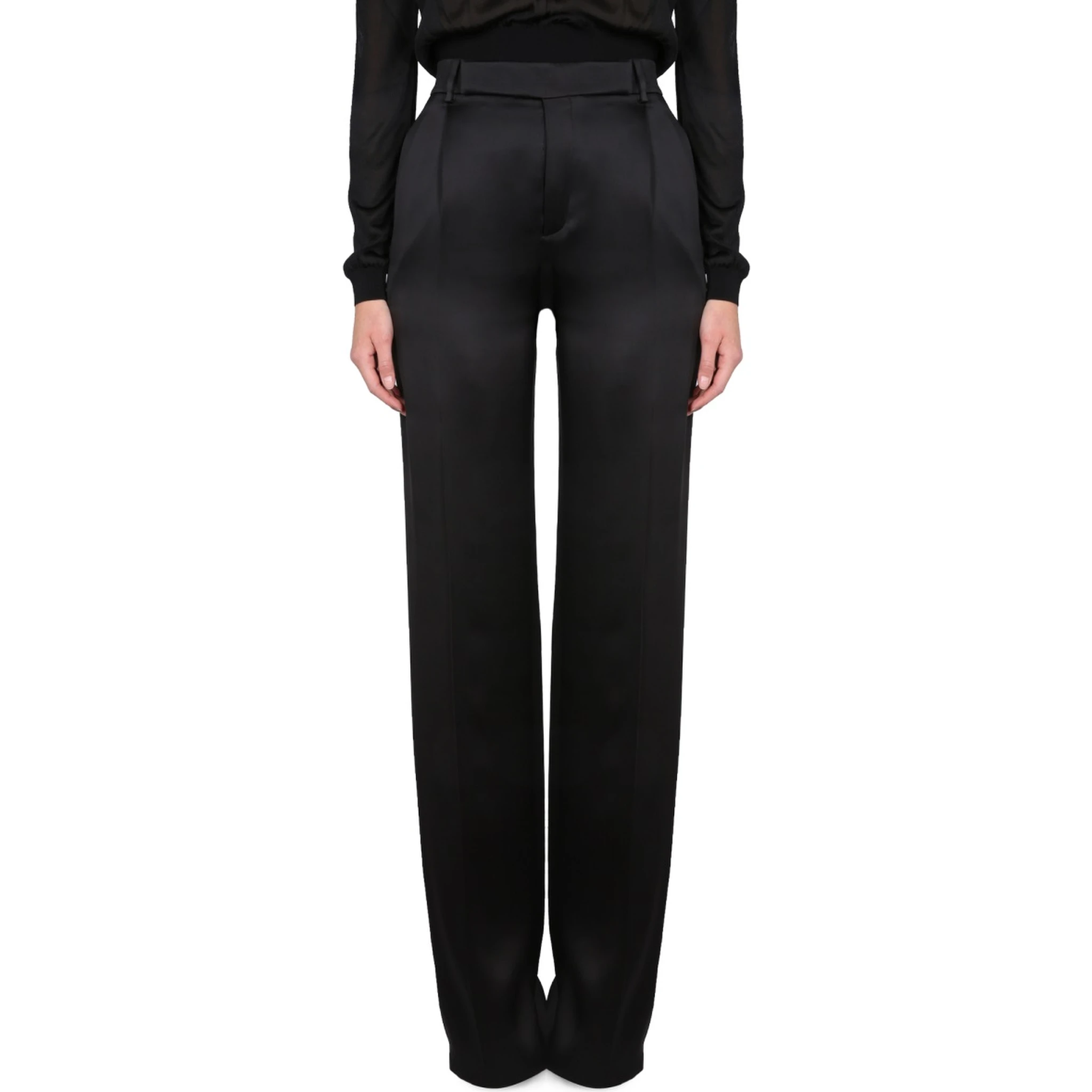 SATIN FLARED PANTS