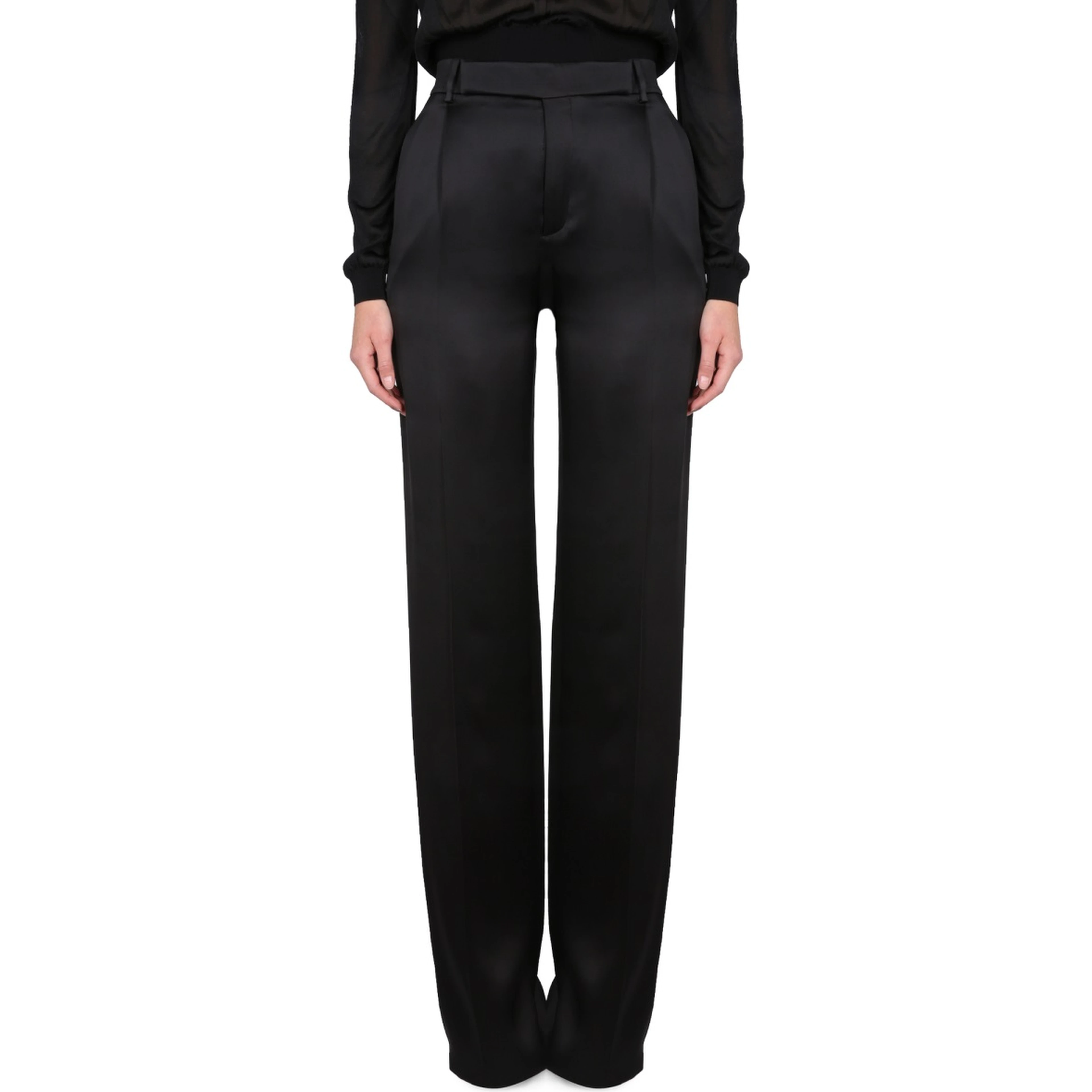 SATIN FLARED PANTS