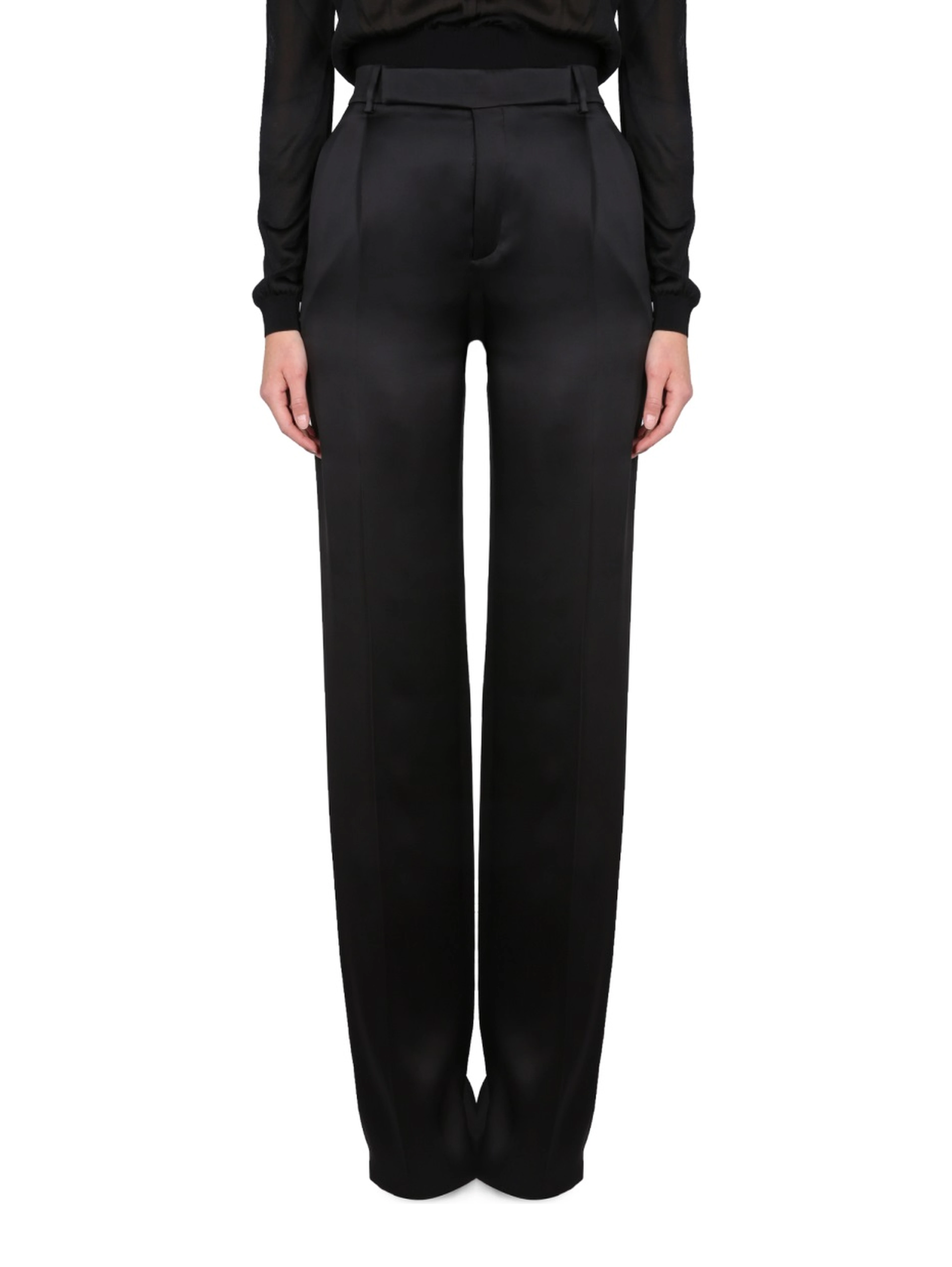 SATIN FLARED PANTS