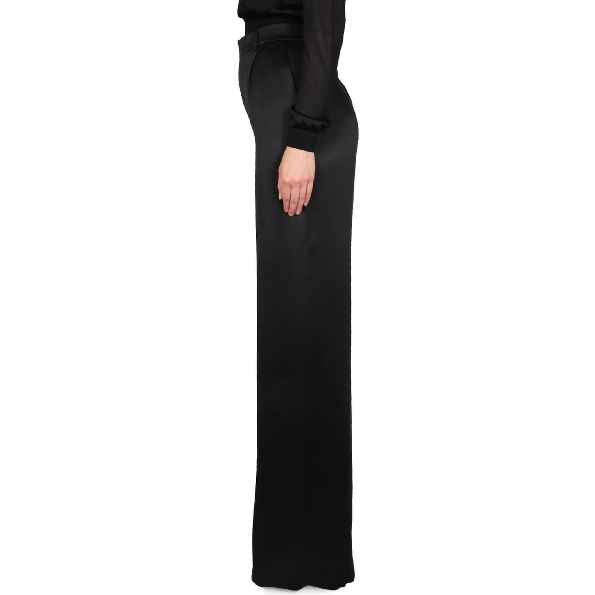 SATIN FLARED PANTS