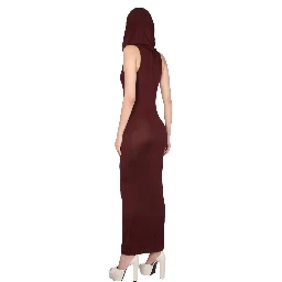 VISCOSE HOODED DRESS