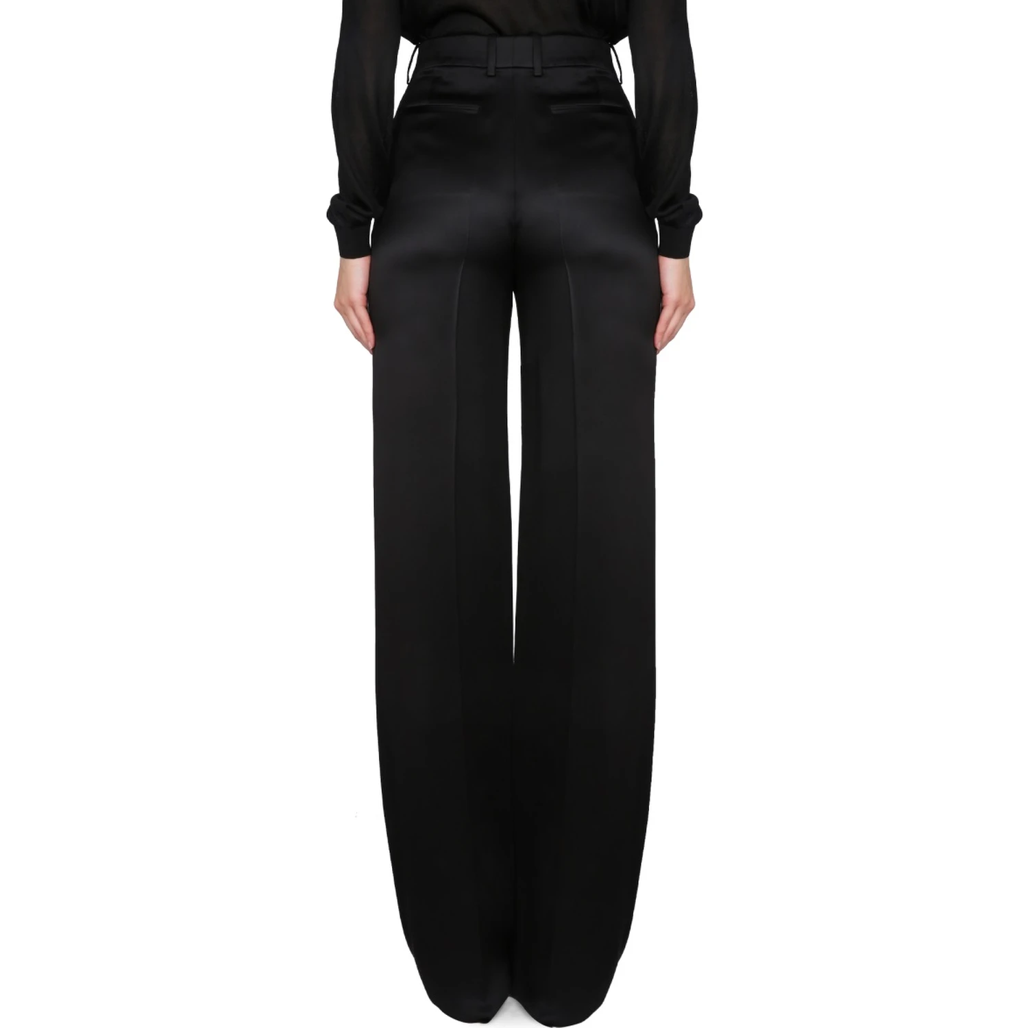 SATIN FLARED PANTS