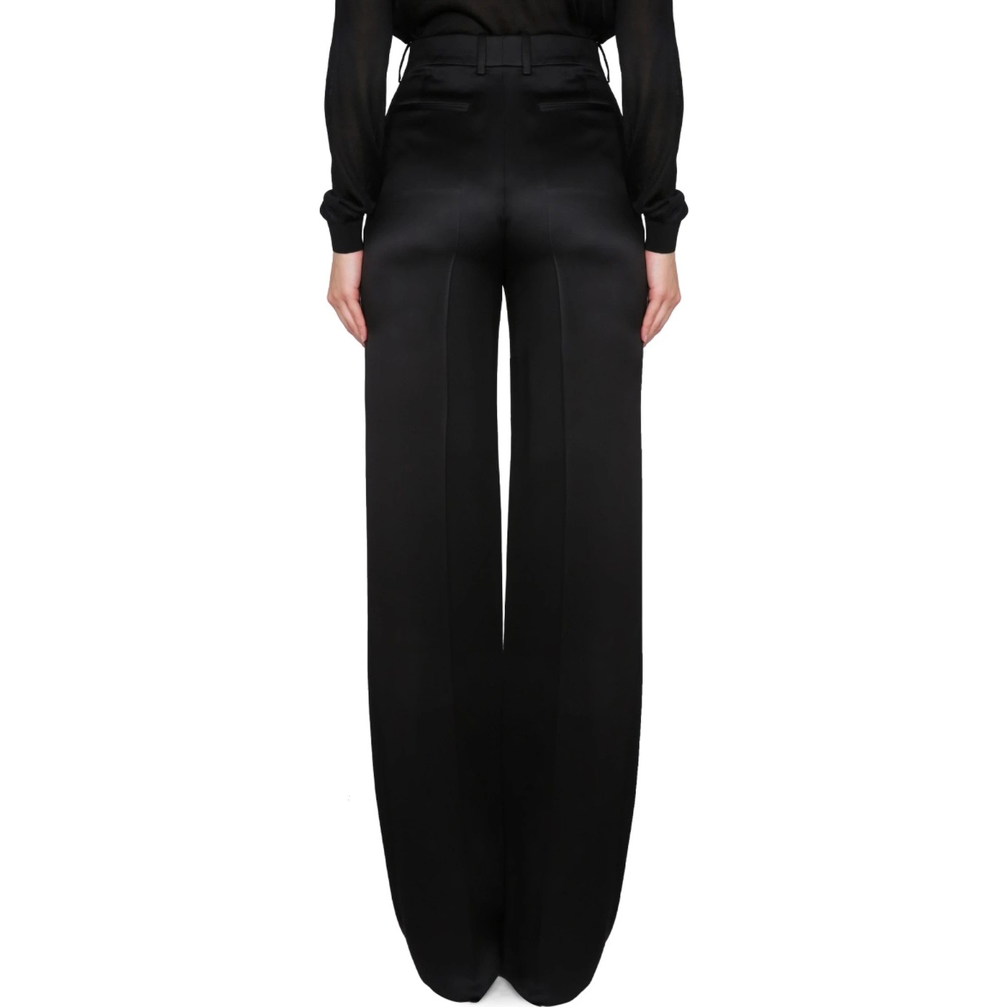 SATIN FLARED PANTS