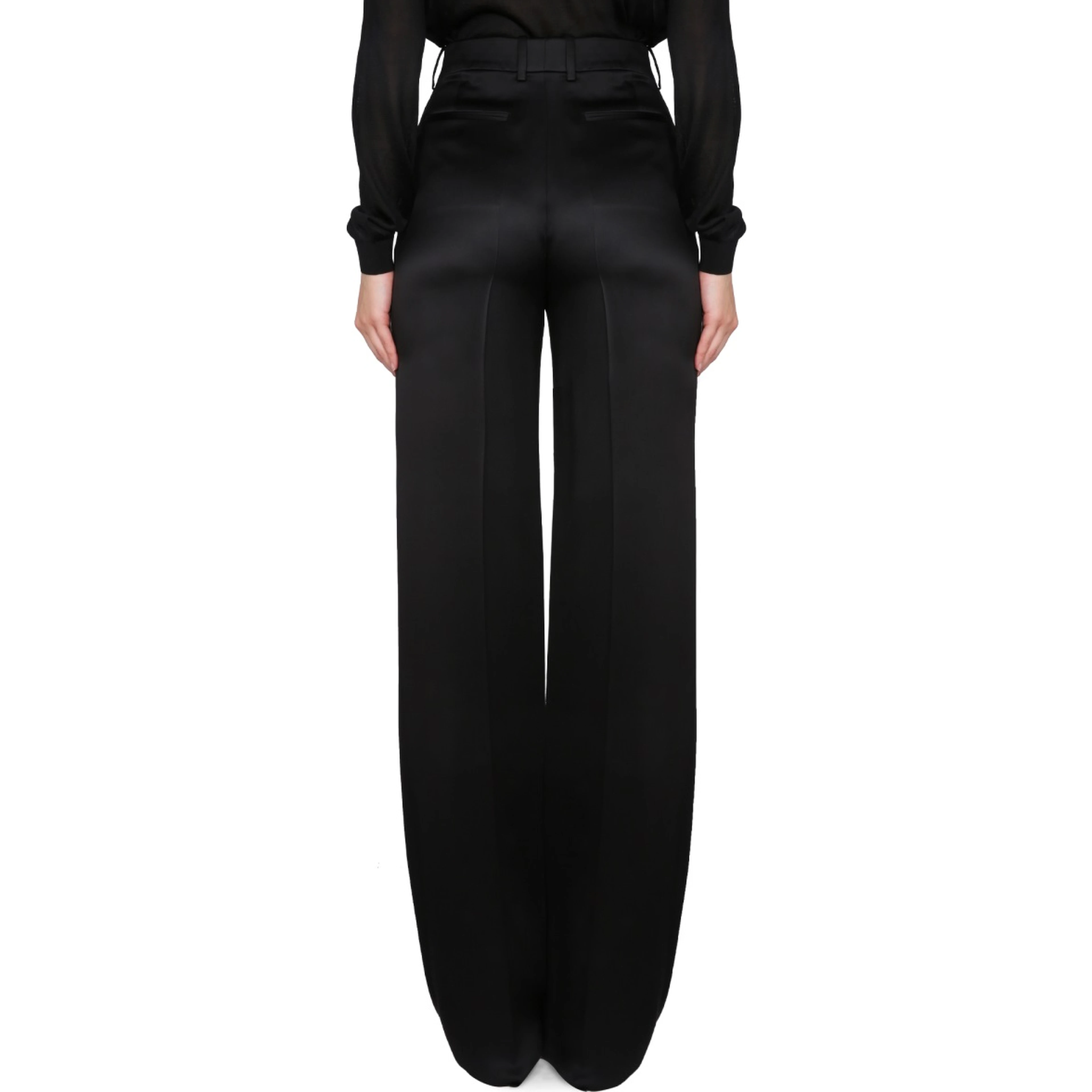 SATIN FLARED PANTS