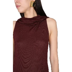 VISCOSE HOODED DRESS