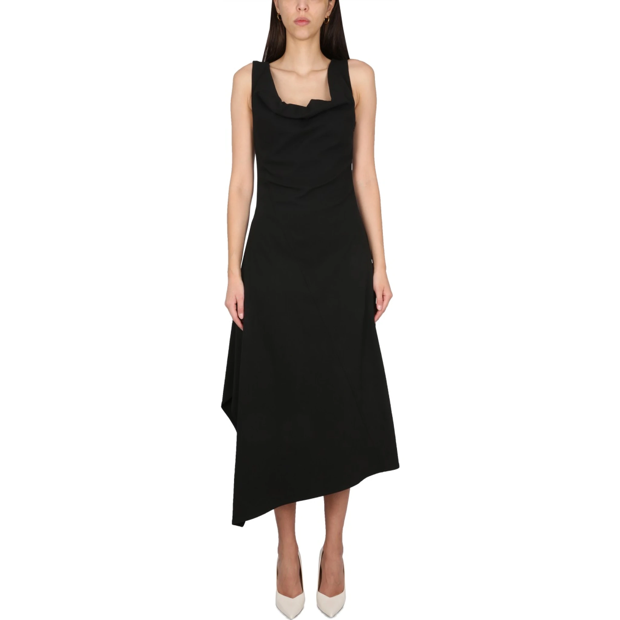 ASYMMETRICAL MIDI DRESS